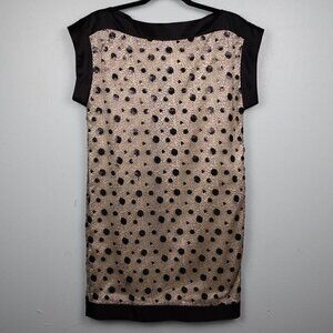 Ali Ro black and cream sequin shift dress-0